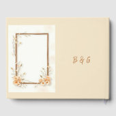 Neutrale rustikale Botanische Hochzeit Gästebuch (Rückseite)