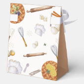 Neutrale rustikale Süsse Backkuchen Kinderdusche Geschenkschachtel (Rückseite)