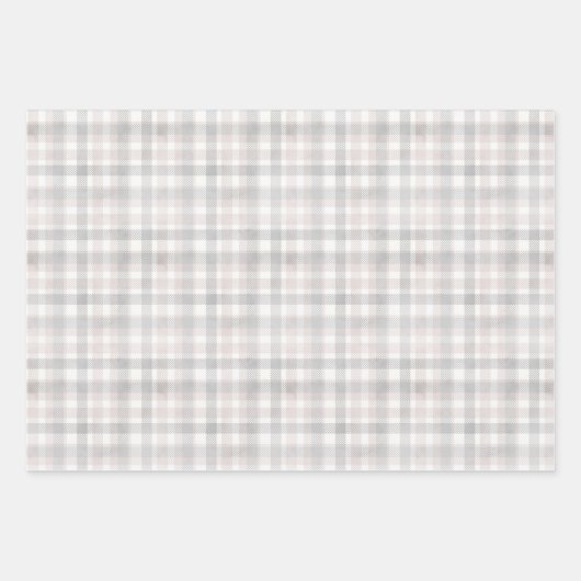 Neutrale Rustikale Weihnachten Geschenkpapier Set (Vorderseite)