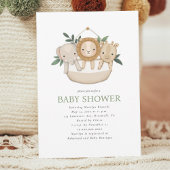 Neutrale Safari-Baby-Dusche Einladung