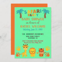 Neutrale Safari-Baby-Dusche