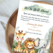 Neutrale Safari Baby Dusche Einladungen