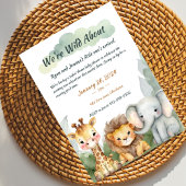 Neutrale Safari Baby Dusche Einladungen