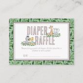 Neutrale Safari-Babydusche-Windelwindeln Begleitkarte (Vorderseite)