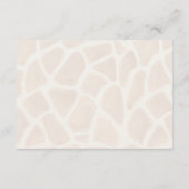 Neutrale Safari-Babydusche-Windelwindeln Begleitkarte (Rückseite)