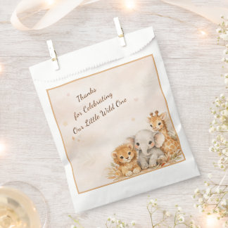 Neutrale Safari Little Wild One Baby Shower Party Geschenktütchen