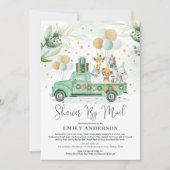 Neutrale Safari-Tiere-Babydusche nach Mail Einladung (Vorderseite)