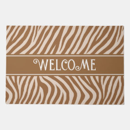 Neutrale Safari-Zebra-Willkommensmatte für moderne Fußmatte