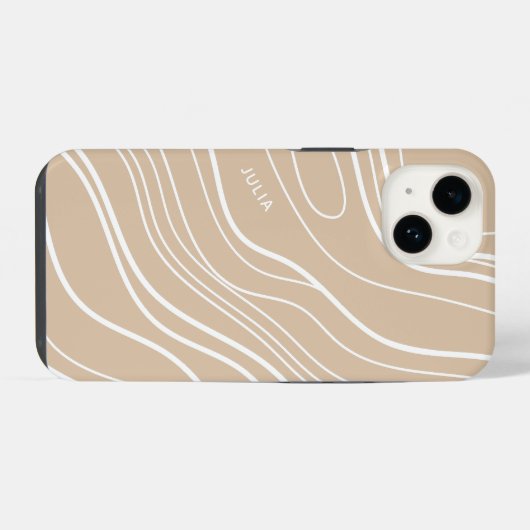 Neutrale Sandwelle Minimalistisch Moderne Personal iPhone Hülle (Rückseite (Horizontal))