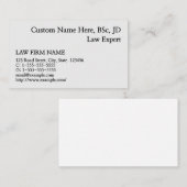 Neutrale, Schlichte Anwaltskarte Visitenkarte (Vorne/Hinten)