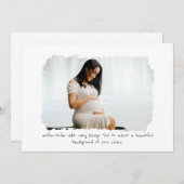 Neutrale Schwangerschaft mit einem Foto Frame Over Ankündigung (Vorne/Hinten)