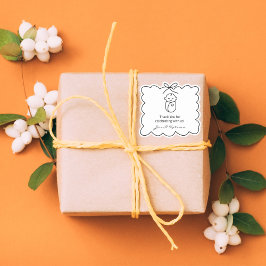 Neutrale schwarze moderne Babydusche Vielen Dank Aufkleber