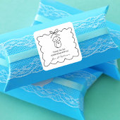 Neutrale schwarze moderne Babydusche Vielen Dank Quadratischer Aufkleber