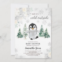 Neutrale Silberpinguin-Babydusche