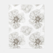 Neutrale Soft Poppy-Blume Fleecedecke (Vorderseite)