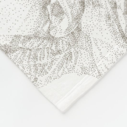 Neutrale Soft Poppy-Blume Fleecedecke (Ecke)