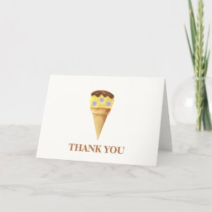 Neutrale Sommer Scoop Ice Cream Boy Baby Dusche Dankeskarte