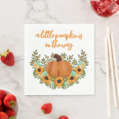 Neutrale Sonnenblumen Pumpkin Baby Dusche Serviette (Beispiel)