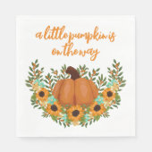 Neutrale Sonnenblumen Pumpkin Baby Dusche Serviette (Vorderseite)