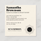 Neutrale spirituelle Solarenergie Heilung Sonnenmo Quadratische Visitenkarte (Rückseite)