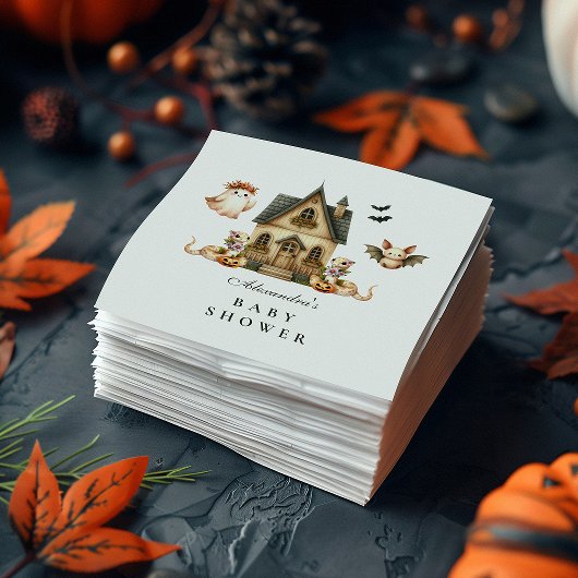 Neutrale Spooky-Hütte Kinderdusche Serviette