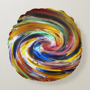 Neutrale Sprialfarbe des Geschlechts wirbelnd farb Rundes Kissen
