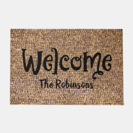 Neutrale Steine Name Welcome Door Mat : Große Fußmatte