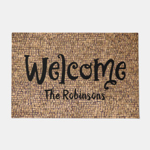 Neutrale Steine Name Welcome Door Mat : Große Fußmatte