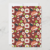 Neutrale Sushi-Babydusche nach Entfernung Einladung (Rückseite)