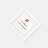 Neutrale Süsse Mandarine Babydusche Napkins Serviette (Ecke)