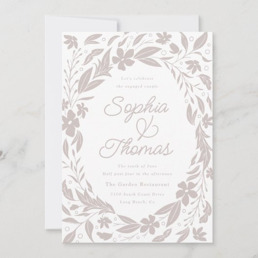 Neutrale Tan-Paare-Gruppe Einladung (Vorderseite)