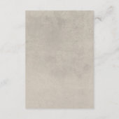 Neutrale Tan-Wildblumen Moderne Details Begleitkarte (Rückseite)