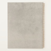 Neutrale Tan-Wildblumen Moderne Hochzeit Planer (Rückseite)