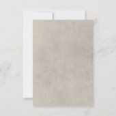 Neutrale Tan-Wildblumen Moderne Hochzeit Save The Date (Rückseite)