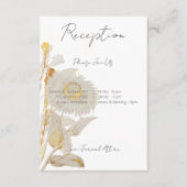 Neutrale Tan-Wildblumen Moderner Empfang Begleitkarte (Vorderseite)