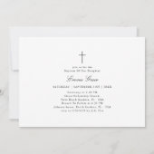 Neutrale Taufe des Fotos Baby Schwarz & Weiß Einladung (Rückseite)