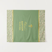 Neutrale Taufe Imitate für Gender - goldener Hinte Wandteppich (Vorderseite (Horizontal))