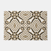 Neutrale Taupe Beige Brown Schwarz-weiße Tribal Ar Fußmatte (Vorderseite)