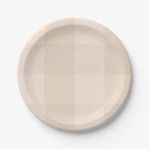 Neutrale Taupe-Gingham-Bauernhaus-Papierplatte