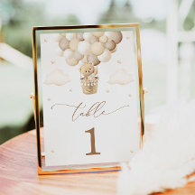 Neutrale Teddy Bear Baby Dusche