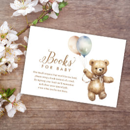 Neutrale Teddy Bear Baby Shower Books für Baby Begleitkarte