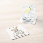 Neutrale Teddy Bear Baby Shower Untersetzer (Vor Ort)