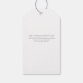 Neutrale Teddy Bear Moon Baby Shower Gefallen Geschenkanhänger (Rückseite)