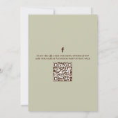 Neutrale Teddy Bear QR Code Social Media Einladung (Rückseite)
