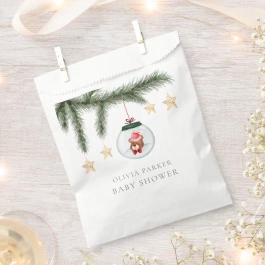 Neutrale Teddy Bear Winter Baby Dusche Geschenktütchen (Ausgeschnitten)