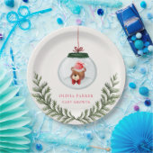 Neutrale Teddy Bear Winter Baby Dusche Pappteller (Party)