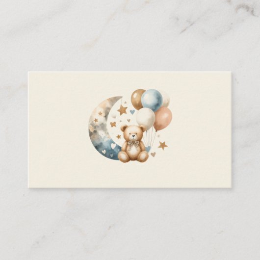 Neutrale Teddy-Gender-Aufklärungskarte Hinweiskarte (Vorderseite)