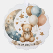 Neutrale Teddy-Gender-Offenlegung Ornament Karte (Vorderseite)