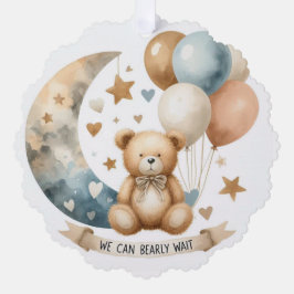 Neutrale Teddy-Gender-Offenlegung Ornament Karte