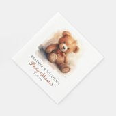 Neutrale Teddybär-Baby-Party  Serviette (Ecke)